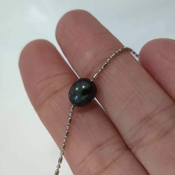 NW0T🔥Tahitian Black Pearls Necklace - Picture 11 of 11